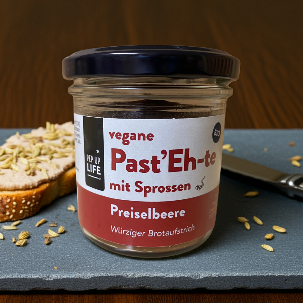 Past’Eh-te mit Sprossen - Preiselbeere, Vegan, Bio, 120g