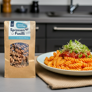 Sprossen Pasta DINKEL Keimlinge, Fusilli, 225g, BIO