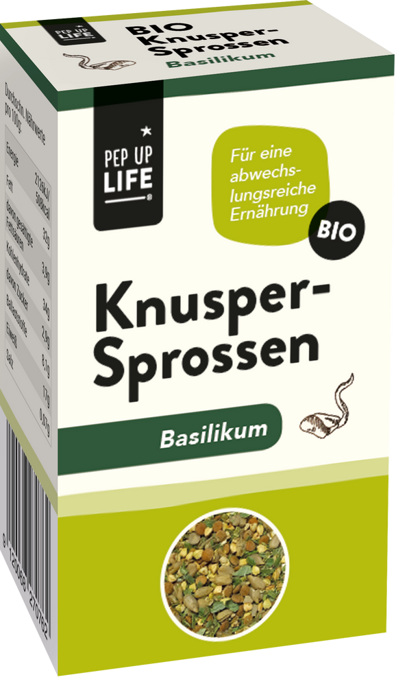 Crunchy BASIL sprouts, organic, 100g, NEW in a box