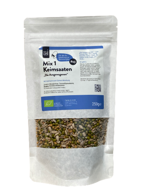 LARGE PACKAGE - ORGANIC germination seeds MIX1 sprouts germination seeds - the balanced one - 250g 