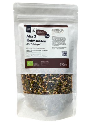 LARGE PACKAGE - ORGANIC germination seeds MIX2 sprouts germination seeds - the versatile one - 250g