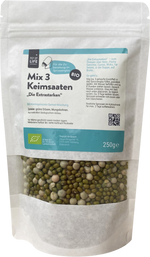 LARGE PACKAGE - ORGANIC germination seeds MIX3 sprouts germination seeds - the extra strong ones - 250g 