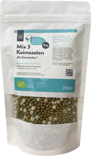 
            
                Load image into Gallery viewer, LARGE PACKAGE - ORGANIC germination seeds MIX3 sprouts germination seeds - the extra strong ones - 250g 
            
        