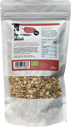 
            
                Load image into Gallery viewer, Muesli with sprouted sprouts, organic, 250g
            
        