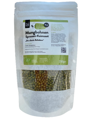 LARGE PACKAGE - ORGANIC MUNG BEANS Sprout Seeds - The Ever Popular - 250g 