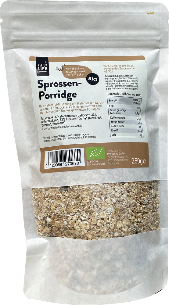 Porridge with sprouted sprouts, organic, 250g