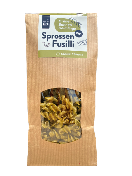 Sprouts pasta GREEN BEANS sprouts, fusilli, 225g, ORGANIC 